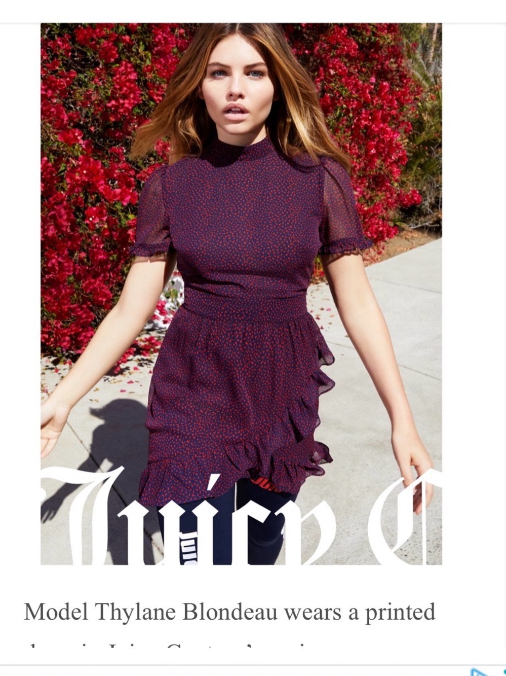 Juicy Couture Black Label Navy Blue and Red High-Neck Midi Dress